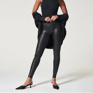 Spanx Black Faux Leather Leggings